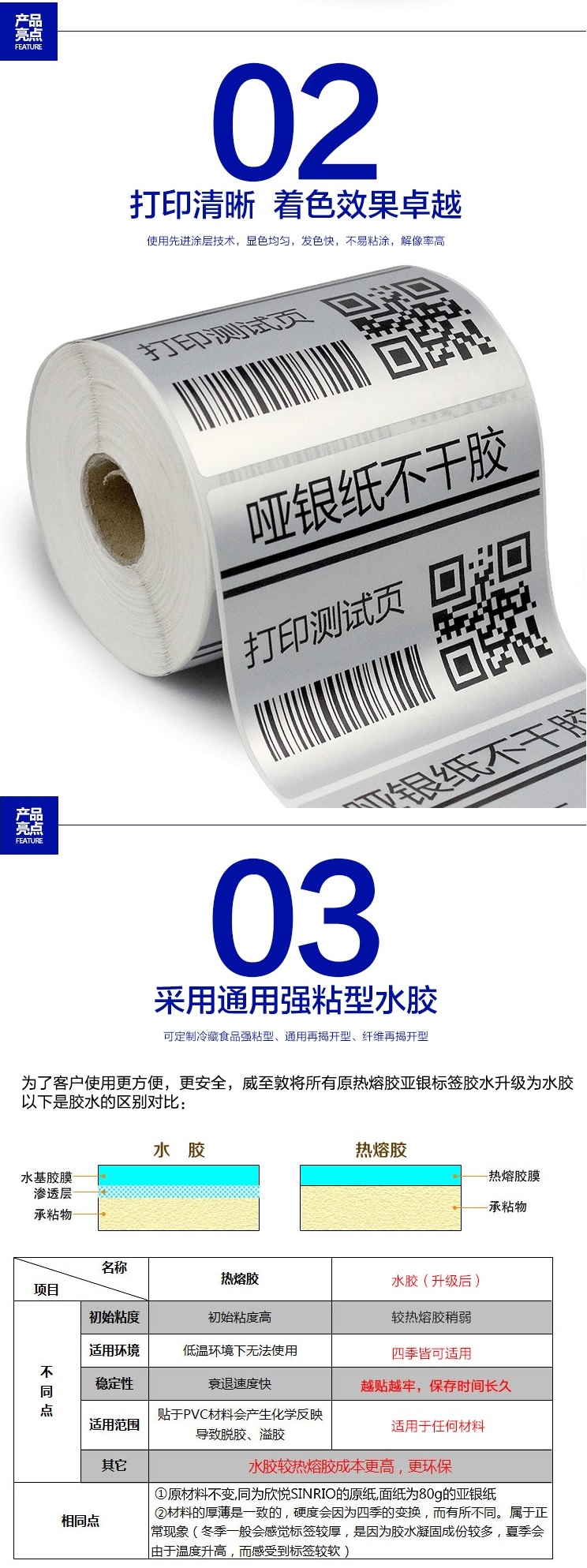 啞銀不干膠標簽紙 啞銀PET標簽 啞銀不干膠條碼紙