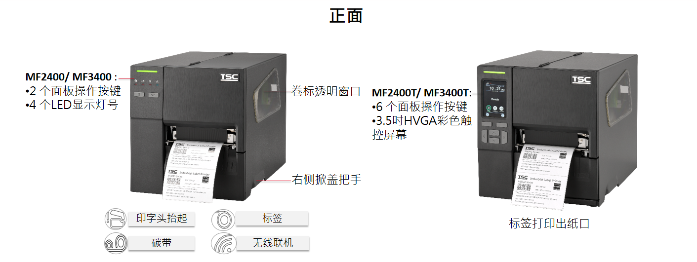 TSCMF系列/彩色觸控屏幕,MF2400系列工業型條形碼標簽打印機