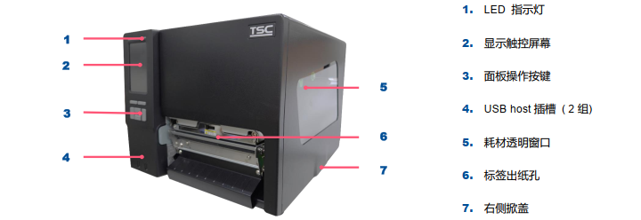TSC MH261T/MH361T帶觸摸屏6英寸168mm寬度高性能工業型標簽打印機